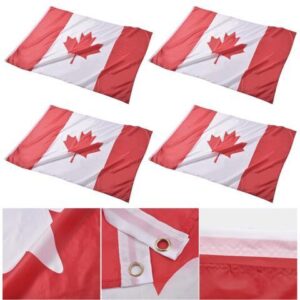 Yescom 4x6 Ft Canada Flag Polyester Vivid Color Fade Resistance Outdoor Club 4 Pack
