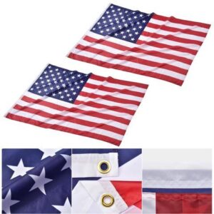Yescom 4x6 Ft US Flag Fade Resistance Bright Polyester Decoration Outdoor Club 2 Pack