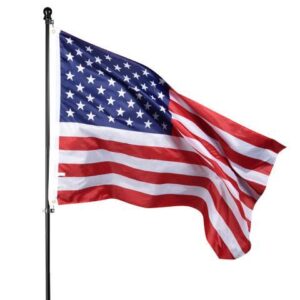 Yescom 6.5 Ft Aluminum Telescoping Flagpole Wall-Mounted Handheld with US Flag