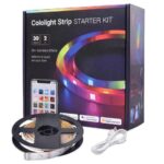 Yescom 6.6 Ft LED Strip Light Extension Color Changing Voice Music Interact WIFI Home