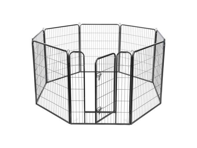 Yescom 8 Pieces 32"x40" Pet Playpen Extra Large Dog Exercise Fence Panel Crate Camping
