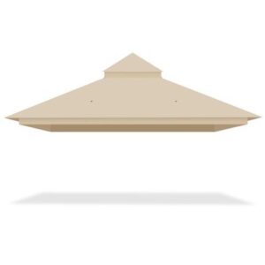 Yescom Canopy Top Replacement UV30+ Top Cover for 2-Tier 10x12 Ft Gazebo Yard