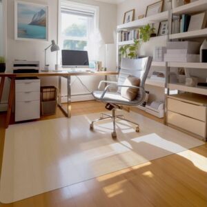 Yescom Office Desk Chair Mat for Carpets Low Pile 36" x 48" PVC Floor Mat Protector with Lip Eco-friendly 48" x 36" Computer Chair Mat for Rolling