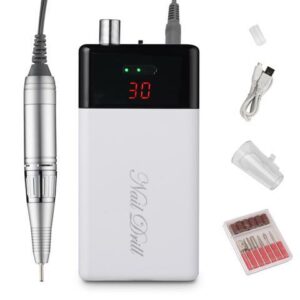 Yescom Portable Electric Nail Drill Machine Kit Rechargeable Acrylic Gel Nail Manicure