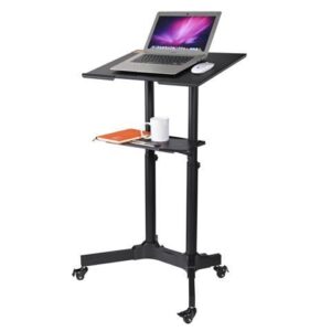 Yescom Rolling Podium Mobile Standing Laptop Desk Portable Presentation Lectern Office