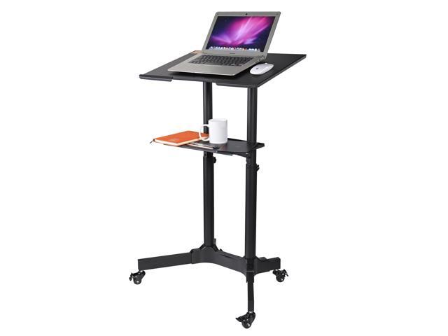 Yescom Rolling Podium Mobile Standing Laptop Desk Portable Presentation Lectern Office