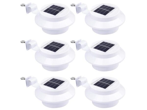 Yescom Solar Gutter Light Outdoor Waterproof 3 LED Deck Fence Lights with Bracket Wall Garden Stair Yard White 6Pcs Yescom Solar Gutter Light Outdoor Waterproof 3 LED Deck Fence Lights with Bracket Wall Garden Stair Yard White 6Pcs