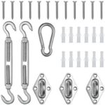 Yescom Triangle Sun Shade Sail Hardware Kit 304 Anti-Rust Stainless Steel Lawn Garden
