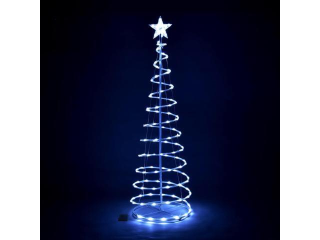 Yescom Twinkle 5Ft Spiral Christmas Tree Light 182 LED 8 Model for Indoor Outdoor Yard Holiday Decoration Cool White