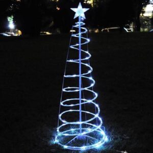 Yescom Twinkle 6Ft Spiral Christmas Tree Light 182 LED 8 Model for Indoor Outdoor Yard Holiday Decoration Cool White