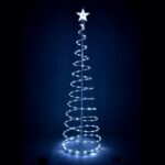 Yescom Twinkle 6Ft Spiral Christmas Tree Light 182 LED 8model USB Powered for Indoor Outdoor Yard Party Decor Cool White