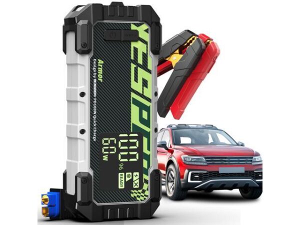 YESPER Car Battery Jump Starter 3000A Peak, for 12V up to 10.0 L Gas 8.0L Diesel Engine, 20000mAh portable power bank, USB-C In/Output 100W, Portable YESPER Car Battery Jump Starter 3000A Peak, for 12V up to 10.0 L Gas 8.0L Diesel Engine, 20000mAh portable power bank, USB-C In/Output 100W, Portable
