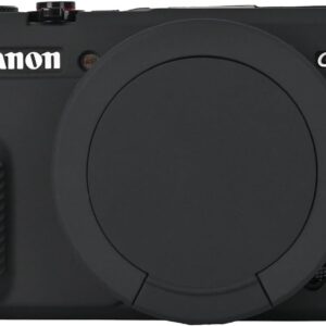 Yisau G7X Mark II Camera Case, G7X Removable Lens Cover Silicone Cover for Canon PowerShot G7X ii, G7X Accessories, Lightweight Rubber Soft Silicone Case - Glamour Black