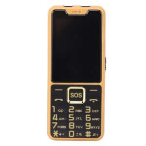 Yoidesu Big Button Phone Easy to Use Cell Phone Senior Mobile Phone 2.6 Inch HD Shatterproof Screen with Flashlight SOS Large Tactile Keys for Elderly (Gold)