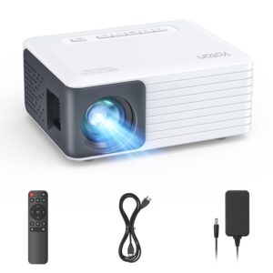 YOTON Y3 Mini Portable Movie Projector, 1080P Full HD Supported, Outdoor Home Movie Theater Projector, Compatible with Fire TV Stick, HDMI, USB, PS5, Xbox, iOS, Android, Laptop