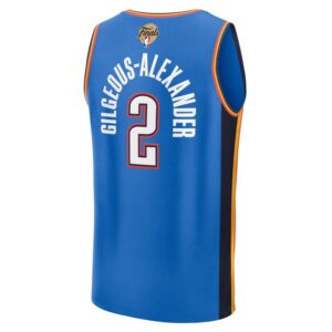 Youth Fanatics Shai Gilgeous-Alexander Blue Oklahoma City Thunder 2025 NBA Finals Fast Break Replica Player Jersey -