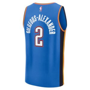 Youth Fanatics Shai Gilgeous-Alexander Blue Oklahoma City Thunder Fast Break Replica Player Jersey - Icon Edition