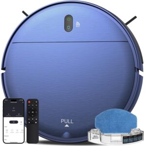 ZCWA Robot Vacuum and Mop Combo, 2 in 1 Mopping Robotic Vacuum with WiFi/App, Robotic Vacuum Cleaner, Schedule Settings, Self-Charging, Ideal for Hard Floor, Pet Hair and Low...