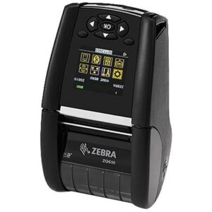 Zebra ZQ610 2" Mobile Direct Thermal Label Printer, 203 dpi, Color LCD, 802.11AC/Bluetooth 4.1, Linered Platen, English Fonts, CPCL, EPL, ZPL, XML -