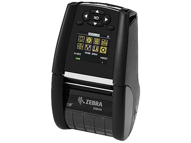 Zebra ZQ610 2" Mobile Direct Thermal Label Printer, 203 dpi, Color LCD, 802.11AC/Bluetooth 4.1, Linered Platen, English Fonts, CPCL, EPL, ZPL, XML -