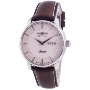 Zeppelin Atlantic Beige Dial Leather Strap Automatic 8466-5 84665 Men's Watch