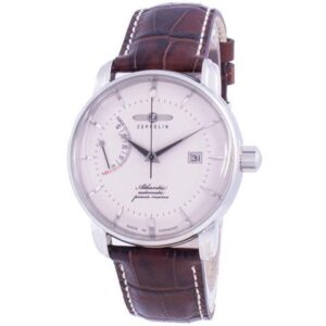 Zeppelin Atlantic White Dial Leather Strap Automatic 8462-5 84625 Men's Watch