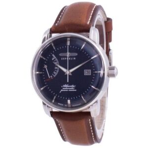 Zeppelin Atlantik Blue Dial Leather Strap Automatic 8462-3 84623 Men's Watch