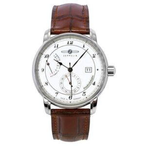 Zeppelin Friedrichshafen Leather Strap White Dial Automatic 85901 Men's Watch