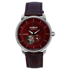 Zeppelin LZ 120 Bodensee Red Open Heart Dial Automatic Dress Men's Watch 81665