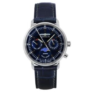 Zeppelin LZ14 Marine Moon Phase Day/Date Blue Dial Quartz 86353 50M Ladies Watch