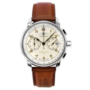 Zeppelin Mediterranee Chronograph Tachymeter Beige Dial Quartz Z96705 Mens Watch