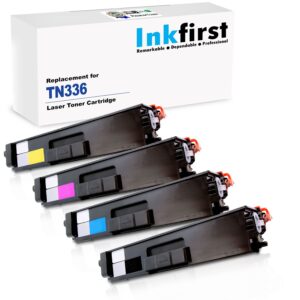 1 Set of 4 Inkfirst Toner Cartridges TN336 TN-336 Compatible Replacement for Brother TN336 TN-336 HL-L8350CDW HL-L8350CDWT MFC-L8600CDW MFC-L8850CDW HL-L8250CDN