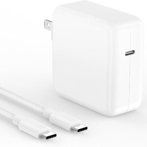 100W USB C Charger Compatible with MacBook Pro 16/15/14/13 inch (2016-2024), Air 15/13 inch (M1-M4, 2018-2025) Compact Laptop Power Adapter, 6.6FT USB-C Braided Cable