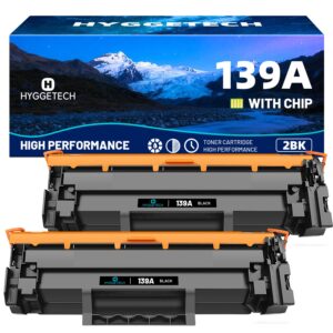 139A Toner W1390A with Chip Compatible for HP 139A Toner Cartridges W1390A 139X W1390X Work with HP LaserJet Pro 3002dn 3002dw 3002dwe MFP 3102fdn 3102fdne Printer (Black 2-Pack)