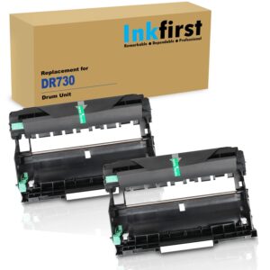 2 Inkfirst Compatible Drum Unit Replacement for Brother DR-730 DR730 DCP-L2550DW HL-L2350DW HL-L2370DW HL-L2370DWXL HL-L2390DW HL-L2395DW MFC-L2710DW MFC-L2730DW MFC-L2750DW...