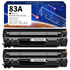 2-Pack 83A Toner Cartridge, M127 Toner, High Yield Replacement for HP 83A CF283A Work with HP Laserjet Pro MFP M125nw M127fw M127fn M201dw M225dw M125a M201n Laser Printer Toner...