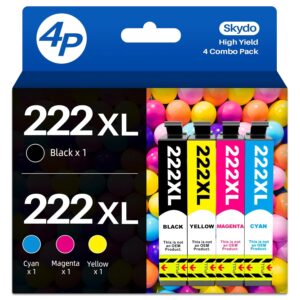 222XL Ink T222 Ink Replacement for Epson 222 Ink Cartridges Epson T222 Ink Work with Epson Workforce WF-2960 Expression XP-5200 Printers 222 XL Ink Cartridges Combo Pack 222...
