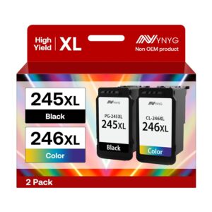 245XL 246XL Combo Pack Compatible for Canon Ink 245 246 PG-245XL CL-246XL Work with Canon Pixma TS3120 MG2520 MX492 TR4520 TS202 MG2525 MG3022 MG2522 MG2922 MG2420...
