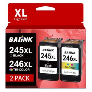 245XL 246XL Ink Cartridge Replacement for Canon 245XL 246XL Combo Pack PG-245XL CL-246XL Compatible with Canon PIXMA MX492 MX490 MG2522 TS3322 TS3122 TR4500 TR4520 TR4522 MG2920...