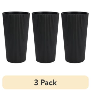 (3 pack) Mainstays - Black Eco-Friendly Recycled Plastic Beverage Tumbler, 26-Ounce
