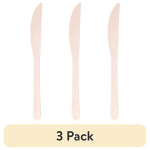 (3 pack) Mainstays - Blush Pink Eco-Friendly Recycled Plastic 3-Piece Flatware Set