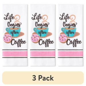 (3 pack) Mainstays Coffee Cotton Kitchen Towel