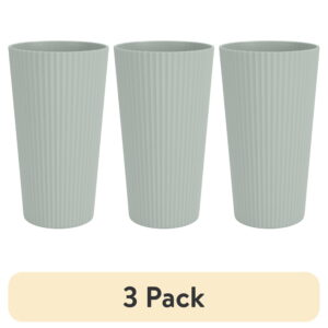(3 pack) Mainstays - Soft Sea Green Eco-Friendly Recycled Plastic Beverage Tumbler, 26-Ounce