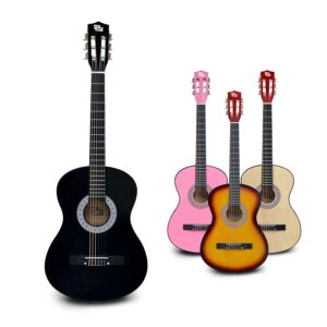 38" / 96cm Black Classical Guitar for Adults/Teenagers/Beginners/Students/musical instrument/Gift (Black)