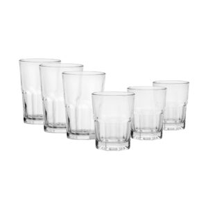 (4 pack) Mainstays 12-Piece Clear Crossplains Drinkware Set