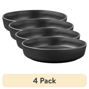 (4 pack) Mainstays Alessandra Matte Black Stoneware Dinner Bowl