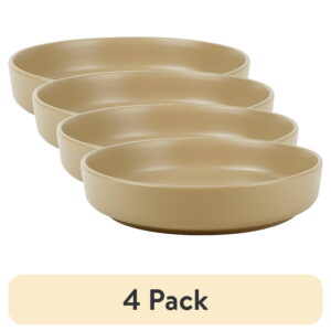 (4 pack) Mainstays Alessandra Matte Brown Stoneware Dinner Bowl