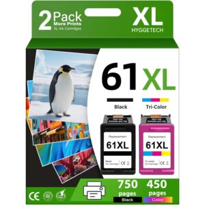 61XL Ink Cartridge Replacement for HP 61 61XL Ink Cartridge Black and Colour Use with Envy 4500 5530 4502 DeskJet 1000 2542 2540 3050 3050a OfficeJet 4630 Printer (Black,...