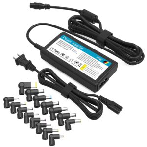 65W 18V-20V Universal Ultrathin AC Adapter Laptop Charger Power Supply for HP Lenovo Dell Asus Acer IBM Toshiba Samsung Sony Fujitsu Gateway Compatible Models Cord (15 Tips,Black)