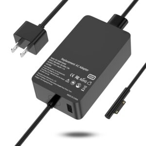 65W Laptop Charger Compatible with Microsoft Surface Pro 11 10 9 8 3 7 7+ 6 5 4 X,Compatible with Surface Windows Laptop Charger 7 6 5 4 3 2 1,Book 3 2 1 65W 44W 36W Power...
